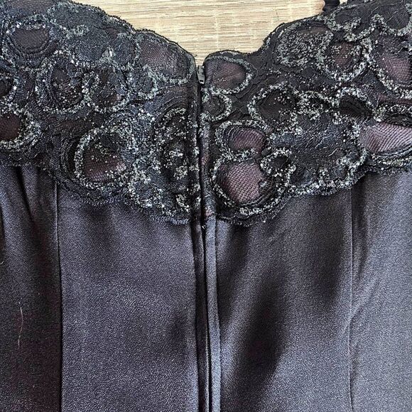 NWT Niki Originals Vintage Black Evening Dress Size 4 - Picture 7 of 10